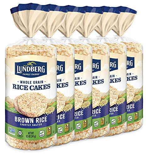 Lundberg Rice Cakes  Lightly Salted  8.5oz  6 Count   Gluten-Free  Vegan  Non-GMO Verified  Kosher  Whole Grain Brown Rice  Eco-Farmed Lightly Salted  51 Oz