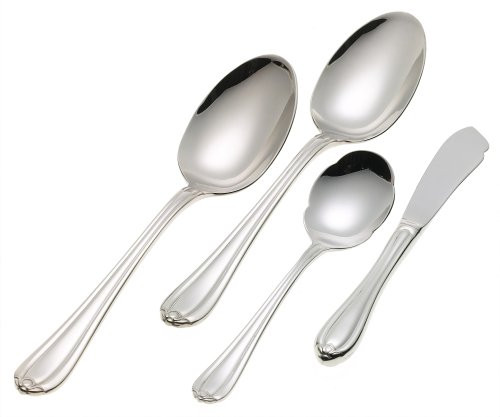 Gorham Melon Bud 4-Piece Stainless Steel Flatware Serving Set