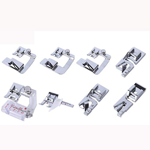 8 Pieces Sewing Machine Presser Foot Set Snap On Sewing Machine Spare Parts Accessories Multifunctional Sewing Foot Presser for Low Shank Sewing Machine  Compatible with Brother Singer Janome Toyota