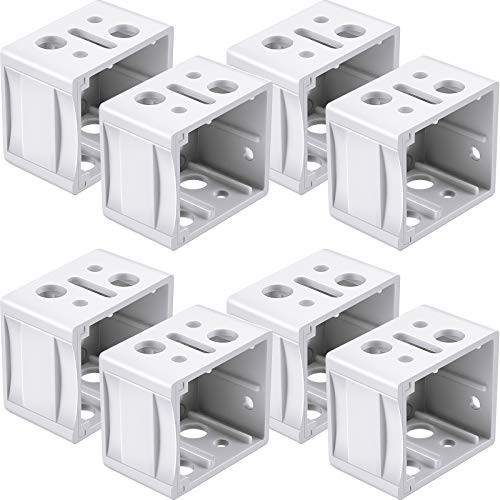 Jetec 1 Inch Blind Brackets White Profile Box Mounting Bracket Window Blinds Headrail Bracket  8