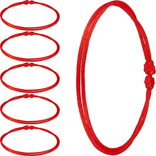 6 Pieces Red Bracelet Red Cord Bracelet Adjustable Kabbalah Red Knot String Bracelet Amulet for Protection Evil Eye and Good Luck Classic Style 6 Pieces Red Bracelet Red Cord Bracelet Adjustable Kabbalah Red Knot String Bracelet Amulet for Protection Evil Eye and Good Luck Classic Style