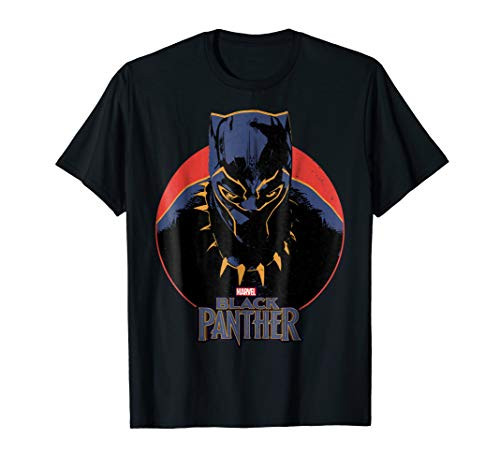 Marvel Black Panther Movie Retro Circle Portrait T-Shirt