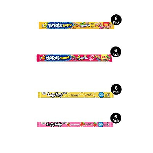 Ferrara Candy Company Nerds and Laffy Taffy Rope Candy Variety Pack  24 Count