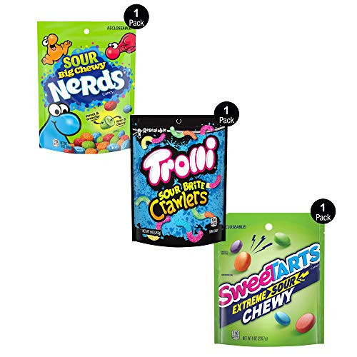 Ferrara Candy Company Trolli SweeTARTS  and  Nerds Sour Variety  3 Count