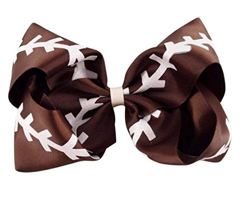 football bow - cheer bow - football cheer bow - cheerbow - sports bow - girls hair bow - hairbow - 4 inches Big bow hairbow football boutique bow - football hairbow