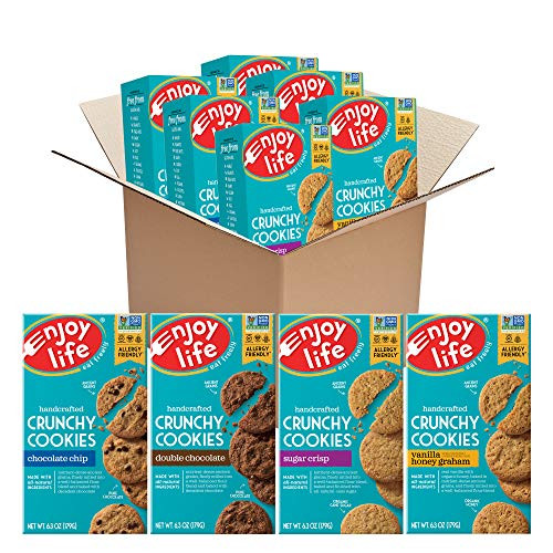 Enjoy Life Crunchy Cookies Variety Pack  Nut Free Cookies  Soy Free  Dairy Free  Gluten Free  Non GMO Cookies  6 Boxes