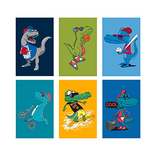 Set of 6, 11x17 inches, Dinosaur Poster Perfect for Kid's Room Decor | Dinosaur Wall Decals For Boys Room | Dinosaurs Posters Perfect As Kids Bedroom Or Baby Nursery Art Wall Prints Decorations Set of 6, 11x17 inches, Dinosaur Poster Perfect for Kid's Room Decor | Dinosaur Wall Decals For Boys Room | Dinosaurs Posters Perfect As Kids Bedroom Or Baby Nursery Art Wall Prints Decorations