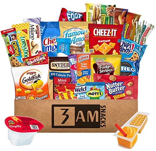 Snack Food Gifts For Kids  Care Package Cookies Granola Bar Chips Candy Ultimate Variety Box Pack Assortment Basket Bundle Mix Bulk Sampler Treats College Students Office Staff  45 Count  Christmas