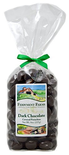 Fiddyment Farms Dark Chocolate Covered Pistachio Kernels 8 Oz