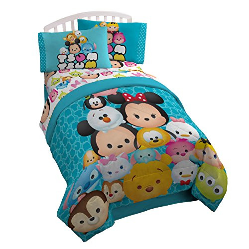 Disney Tsum Tsum 'Mash Up' Teal Twin/Full Reversible Comforter Disney Tsum Tsum 'Mash Up' Teal Twin/Full Reversible Comforter