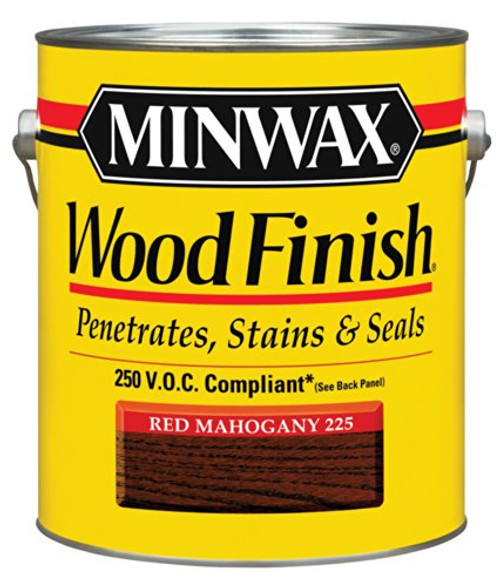 Minwax 710770000 Wood Finish - Penetrates, Stains & Seals, 250 VOC, gallon, Red Mahogany Minwax 710770000 Wood Finish - Penetrates, Stains & Seals, 250 VOC, gallon, Red Mahogany