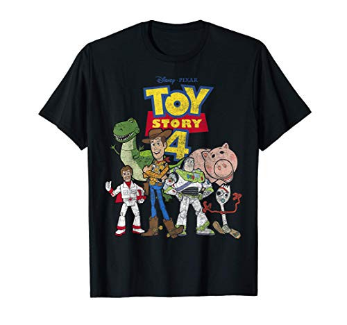 Disney Pixar Toy Story 4 New Group Shot Movie Logo Poster T-Shirt Disney Pixar Toy Story 4 New Group Shot Movie Logo Poster T-Shirt