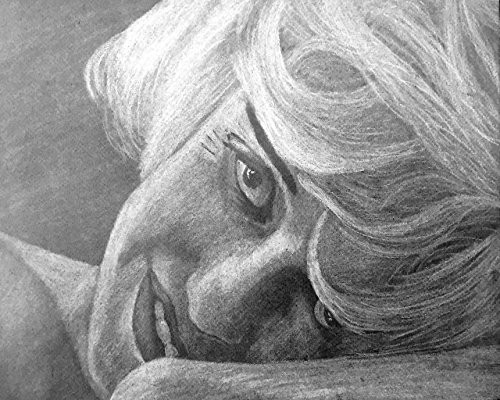 Marilyn Monroe Drawing Marilyn Monroe Giclee Fine Art Print Black and White Marilyn Monroe Art 8x10 or 16x20 On Archival Paper Marilyn Monroe Decor by Artist Amber McDowell