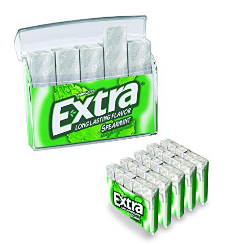 Extra Spearmint Sugar Free Gum Reusable Case  and  Refills  Spearmint   Pack Of 6