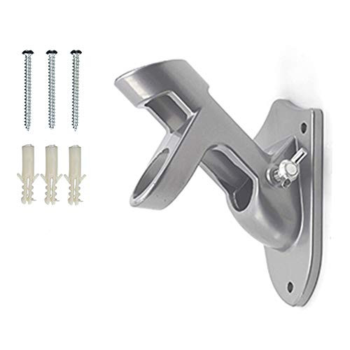 GLORYA Flag Pole Bracket - Heavy-Duty Aluminum Alloy Flag Pole Holder - Two Position Rust Free Wall Mounting Bracket for 0.75 inch  and 1 inch  Flag Pole Silver