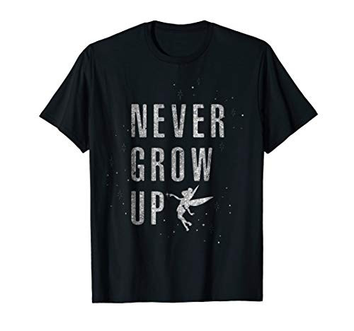 Disney Peter Pan Tinker Bell Never Grow Up Sparkle T-Shirt