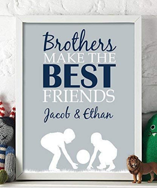 Brother Rules Paper Art Print   Brother Wall Art   Brother Sign   Shared Boys Room   Brother Playroom   Boy Playroom   Brother Gift   Brother Decor