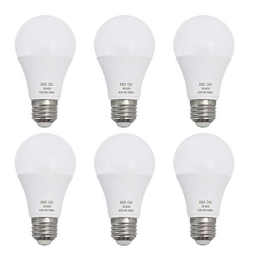 A19 LED Lighting Bulbs 60 Watts Equivalent LED Bulbs 9W Non-dimmable Daylight Bulbs 800lm 6000K  6 Pack  White