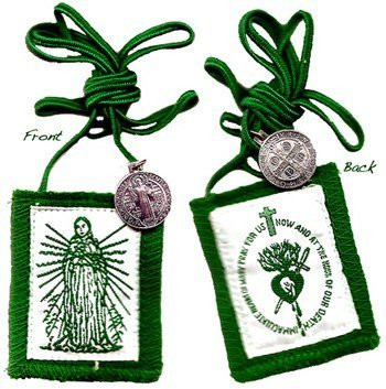 Immaculate Heart of Mary Green Scapular - Regular Cord