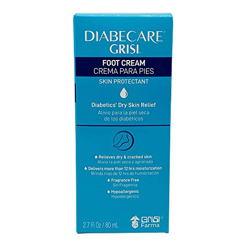 Grisi Diabecare Foot Cream. Hypoallergenic Protectant and Moisturizer. Formulated with Dimethicone. 2.7 Fl.Oz
