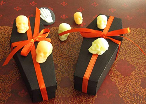 Coffin Favor Box Halloween - Unassembled Halloween Coffin Treat Boxes - Coffin Boxes with Lids - Treat Boxes - set of 10