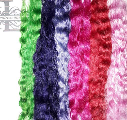 Doll hair Reborn mohair - Rainbow 10 grams