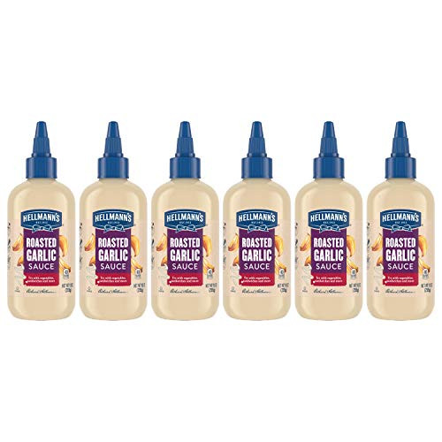 Hellmann s Sauce For A Delicious Condiment  Dip and Dressing Roasted Garlic Gluten Free  Dairy Free  No Artificial Flavors  No High-Fructose Corn Syrup 9 oz  Pack of 6