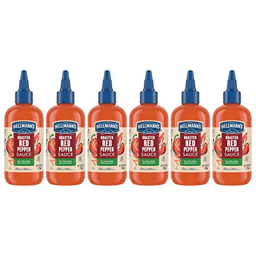 Hellmann s Sauce For A Delicious Condiment  Dip and Dressing Roasted Red Pepper Gluten Free  Dairy Free  No Artificial Flavors  No High-Fructose Corn Syrup 9 oz  Pack of 6