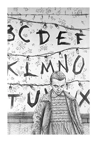 Weird Stuff Giclee print of a pencil drawing of Eleven from Stranger Things