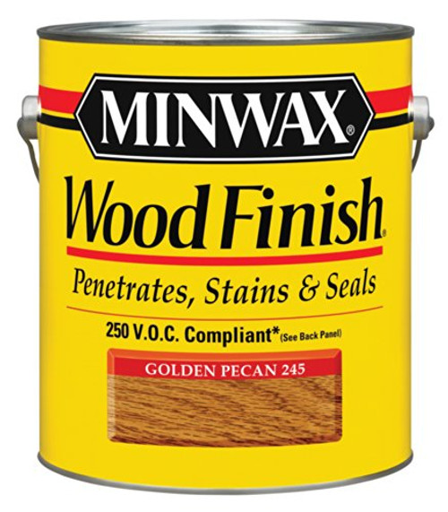 Minwax 710840000 Wood Finish - Penetrates, Stains & Seals, 250 VOC, gallon, Golden Pecan Minwax 710840000 Wood Finish - Penetrates, Stains & Seals, 250 VOC, gallon, Golden Pecan