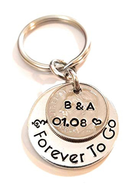 Personalized 10 Years and Forever To Go 2011 Dime 10th Anniversary Gift with Date and Initials Personalized 10 Years and Forever To Go 2011 Dime 10th Anniversary Gift with Date and Initials