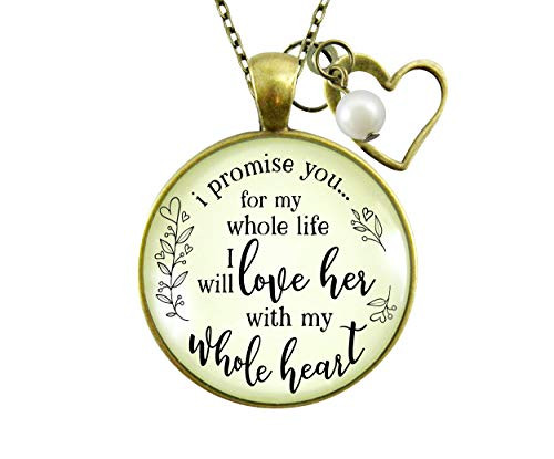 Gutsy Goodness 24 inch Mother-In-Law Necklace I Promise To Love Her Gift Groom Wedding Jewelry Gutsy Goodness 24 inch Mother-In-Law Necklace I Promise To Love Her Gift Groom Wedding Jewelry