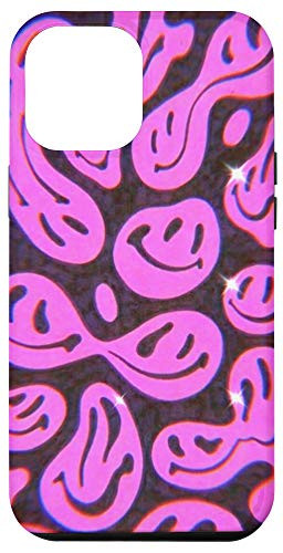 iPhone 12 Pro Max Trippy Psychedelic Smiley Face Emoji Pattern Colorful Case