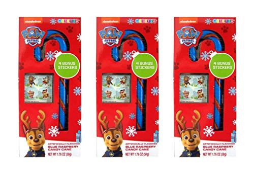 Nickelodeon Paw Patrol Bulk Candy Canes with Stickers  1.76 Ounce  Pack of 12
