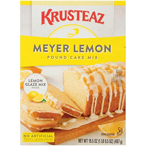 Krusteaz Meyer Lemon Pound Cake Mix with Lemon Glaze Mix  16.5 OZ  Pack of 3