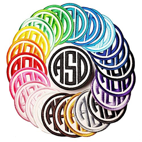 Monogram Patch Iron-on or Sew-on Applique Embroidered Patch for Uniforms  Backpacks  Christmas Stockings  Bridal  Wedding  Luggage