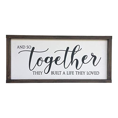 Farmhouse Sign 25x11 inches And So Together They Built a Life They Loved Farmhouse Sign 25x11 inches And So Together They Built a Life They Loved
