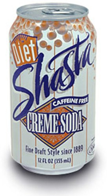Shasta Diet Cream Soda  12 Fl Oz  Pack of 24