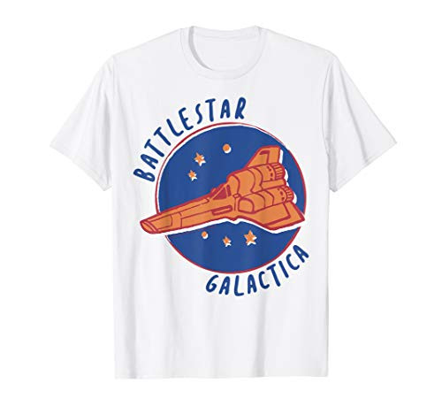 Battlestar Galactica Cartoon Patch T-Shirt Battlestar Galactica Cartoon Patch T-Shirt