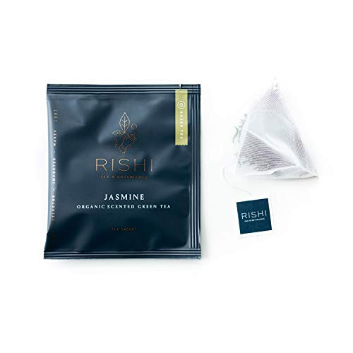 Rishi Tea Jasmine Green Herbal Tea Immune Support USDA Certified Organic Fair Trade Green Tea Caffeinated Floral Aroma and Taste 50 Sachet Tea Bags Rishi Tea Jasmine Green Herbal Tea Immune Support USDA Certified Organic Fair Trade Green Tea Caffeinated Floral Aroma and Taste 50 Sachet Tea Bags