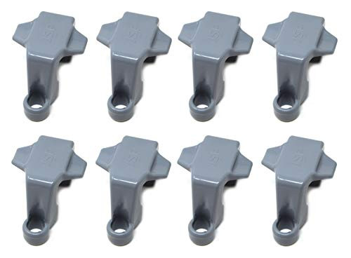 JSP Manufacturing Grey Plastic Pontoon Boat Square Rail Fender Adjuster Hanger Clip 8 JSP Manufacturing Grey Plastic Pontoon Boat Square Rail Fender Adjuster Hanger Clip 8