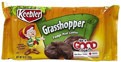 Keebler Fudge Shoppe Grasshopper  Fudge Mint Cookies  10 oz  Pack 6
