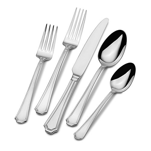 International Silver 5174730 Carleigh 67-Piece Stainless Steel Flatware Set with Serving Utensil Set, Service for 12