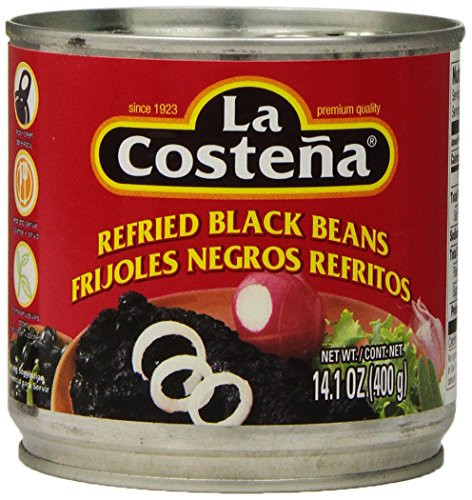 La Costena Refried Black Beans  14.1 Ounce  Pack of 12