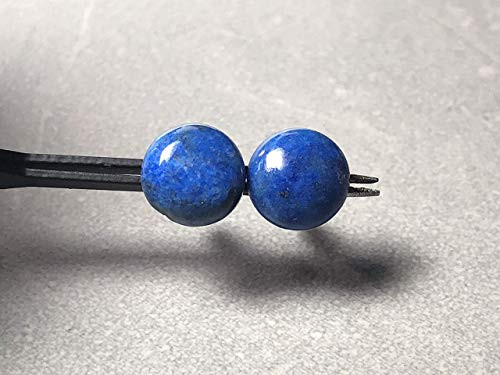 10mm Denim Lapis Gemstone and Sterling Silver Post Earrings 10mm Denim Lapis Gemstone and Sterling Silver Post Earrings