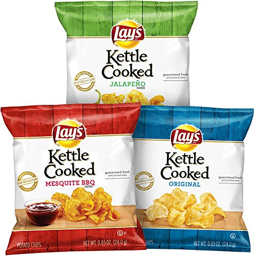 Lay s Kettle Cooked Potato Chips Variety Pack  40 Pack