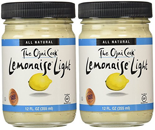 Lemonaise Light - A Zesty Citrus Mayo - All Natural Light Lemon Mayonnaise For Sandwich Spreads  Dips  and Dressings - 12 Ounce Jar  Pack of 2