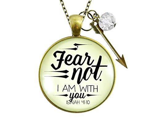 Gutsy Goodness 36 inch Fear Not I Am With You Necklace Boho Bravery Pendant Jewelry Arrow Charm Gutsy Goodness 36 inch Fear Not I Am With You Necklace Boho Bravery Pendant Jewelry Arrow Charm