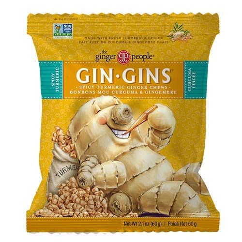 The Ginger People Gin Gins Turmeric Ginger Chews 2.1 Oz Bag  Pack Of 12   25.2 Oz