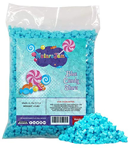 Light Blue Hard Candy Stars 2 Pounds - For Gender Reveal Or Baby Showers-Star Shaped Candy-FRESH